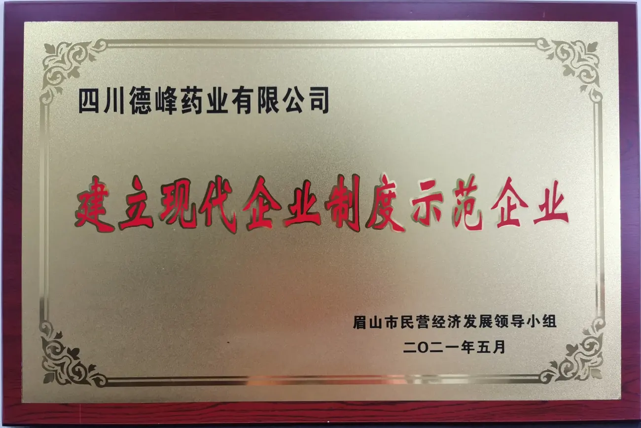 建立现代企业制度示范企业